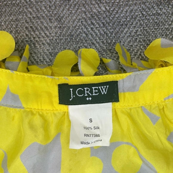 🟢J CREW Small Silk Top - Picture 4 of 4